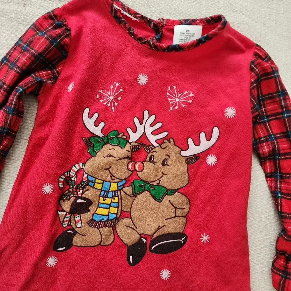 Vintage Rudolph Reindeer Nightgown 2t